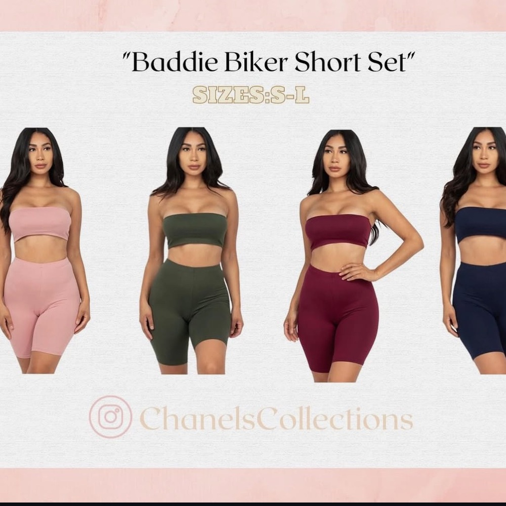 Chanel's Collections Tube Top and Biker Shorts Set